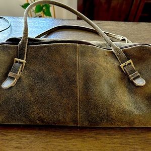 Hobo International Vintage Suede leather duffel purse